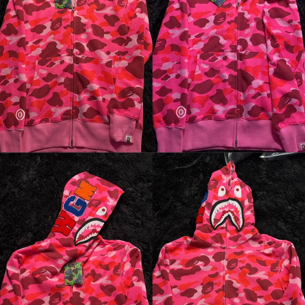 Pink Camouflage Bape Hoodie